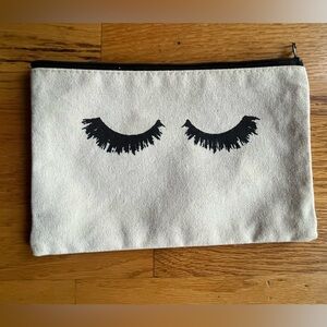 Canvas make up bag / 9”L x 6”H